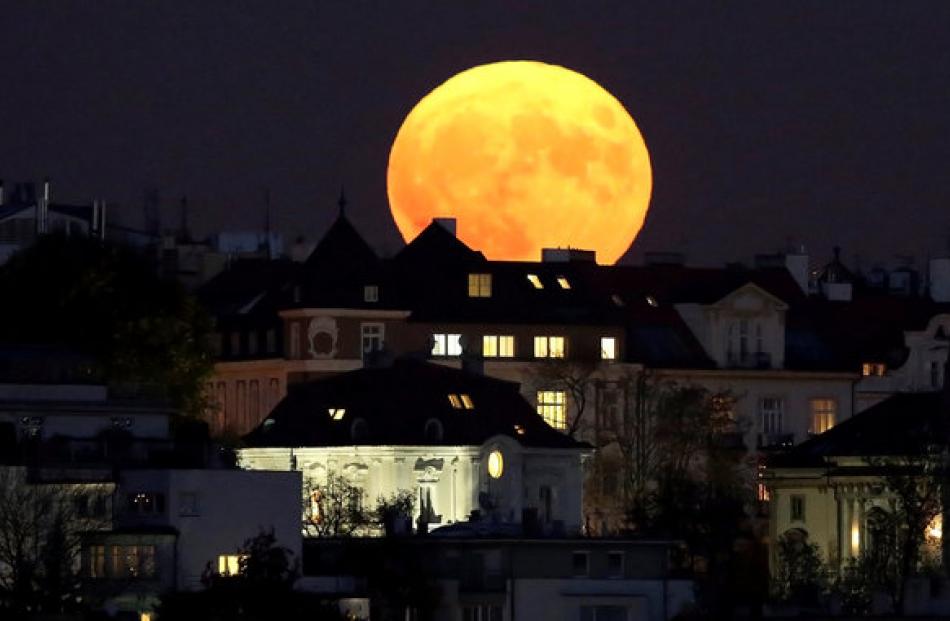 The supermoon a rare combination of an eclipse with the closest full moon of the year passes