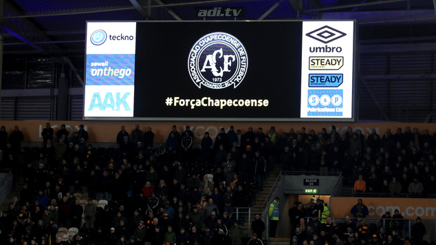 Tributes were paid to Brazilian team Chapecoense following a plane crash in Colombia