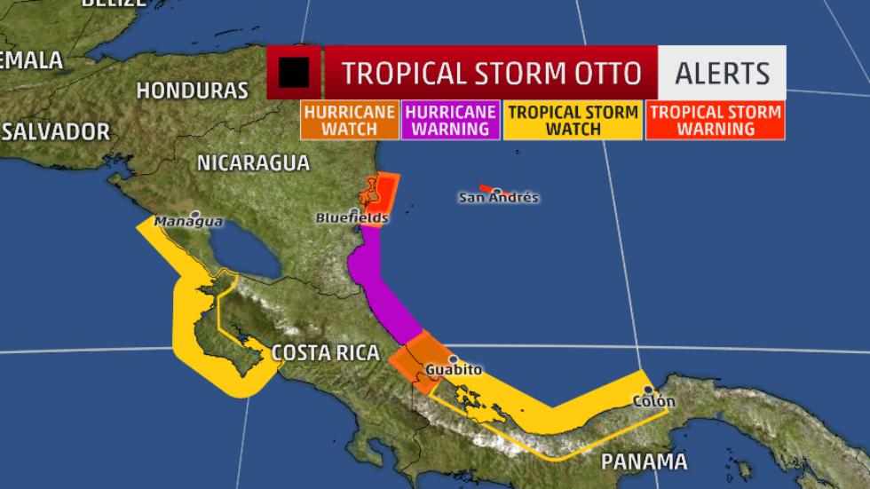 Tropical Storm Otto forms in the Caribbean