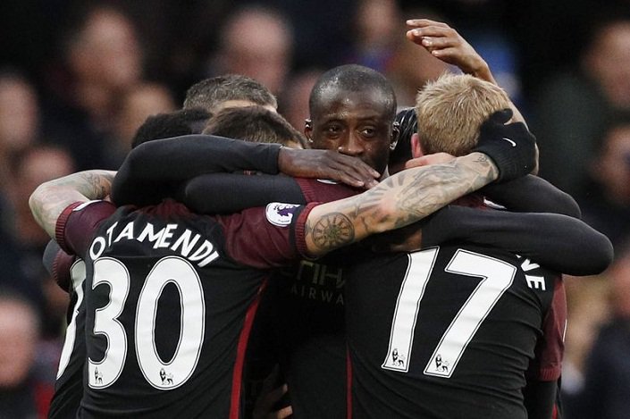 Yaya Toure Crystal Palace 1-2 Manchester City