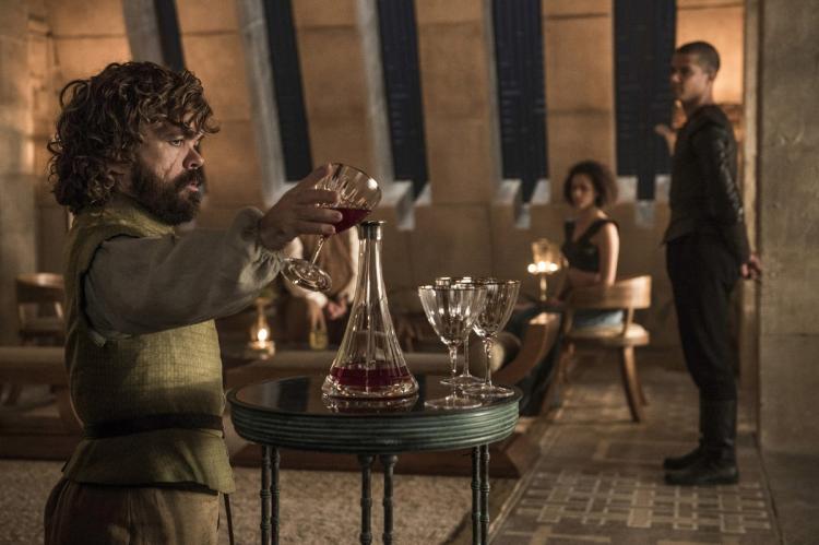 Tyrion indulges his passion for red wine often on'Game of Thrones