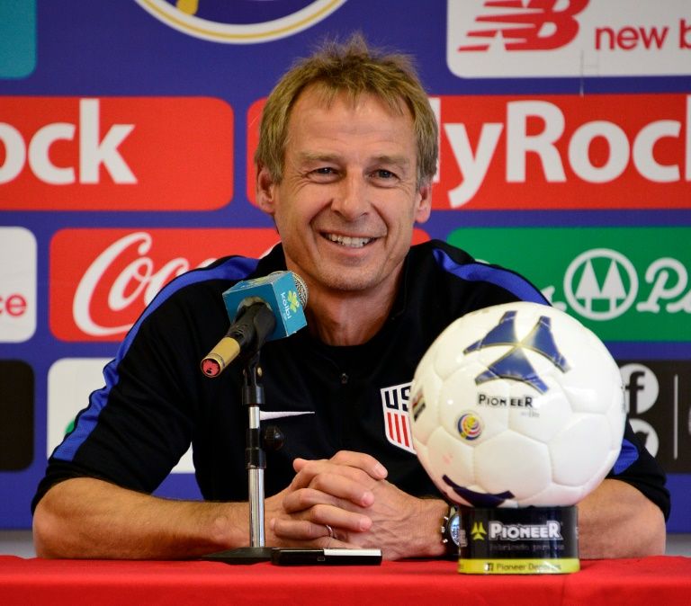 Jurgen Klinsmann gives a press conference in San Jose Costa Rica