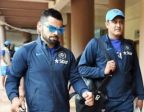 Virat Kohli and Anil Kumble