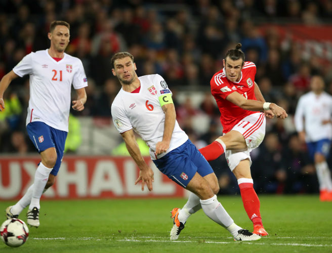 Wales,Serbia Gareth Bale