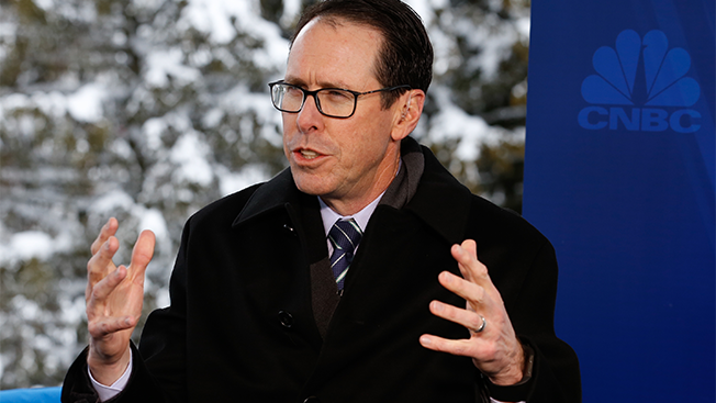 AT&T CEO Randall Stephenson said the company met its DirecTV Now December subscriber goals in one day.   Getty Images