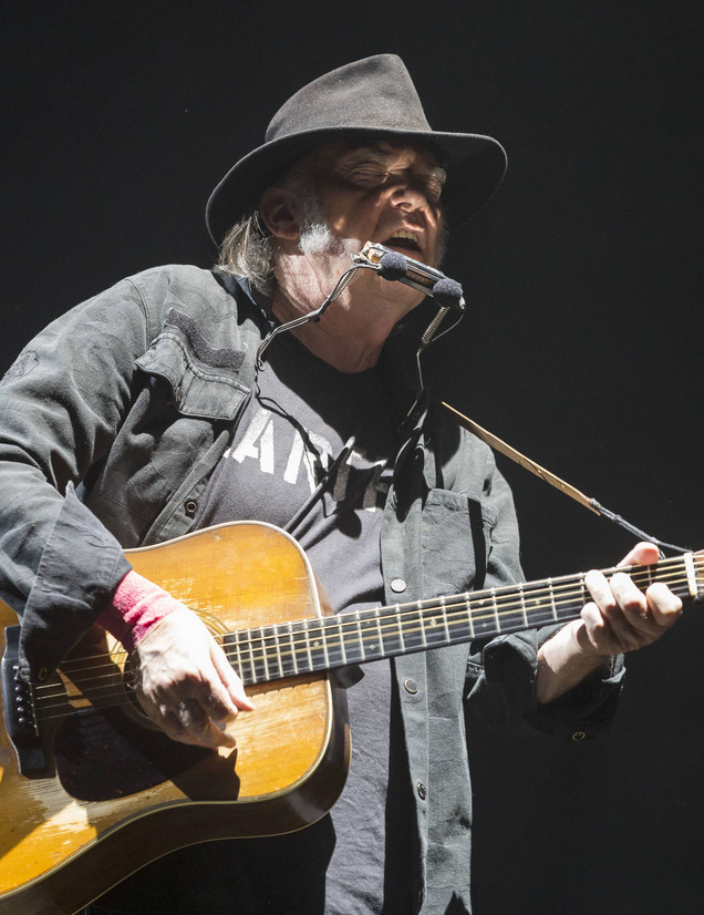 Neil Young performs live in concert