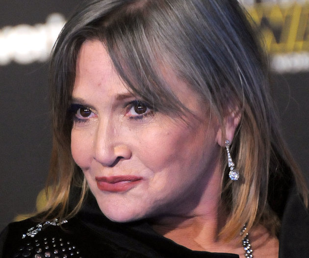 Barry King via Getty Images
Carrie Fisher at the premiere of'Star Wars The Force Awakens in December 2015