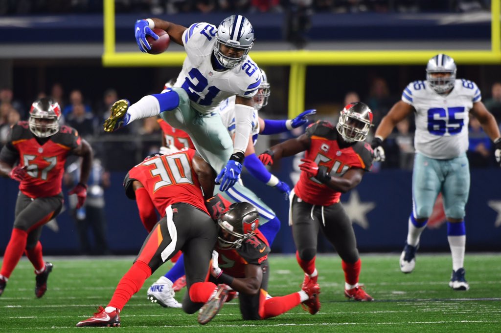 Red-letter day Elliott Cowboys bounce back top Bucs