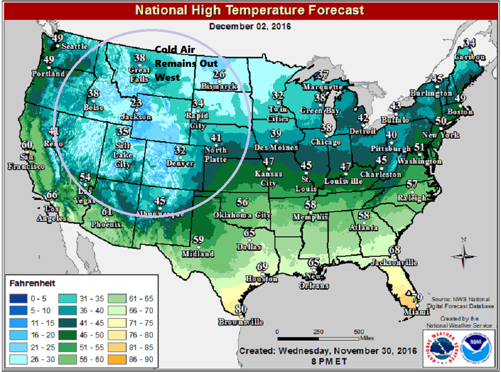 Colder air will filter into New England over the coming days but the core of the cold stays west and north of Maine