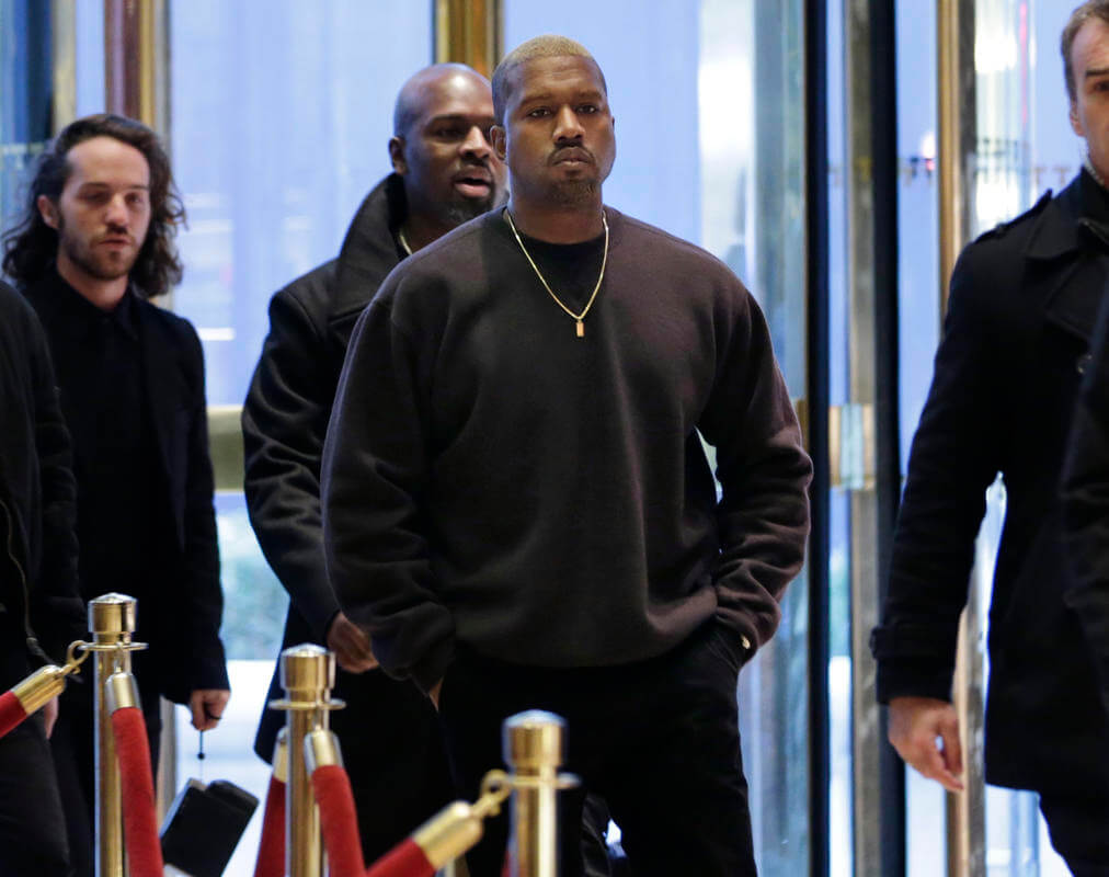 Credit The Associated Press               Kanye West enters Trump Tower in New York Tuesday Dec. 13 2016