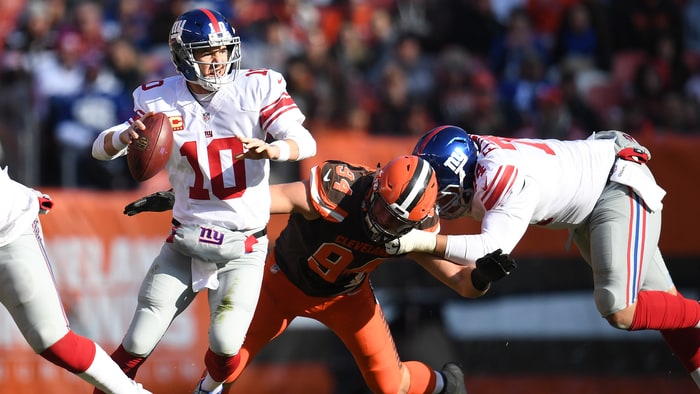 Eli Manning and the New York Giants are playing the team's best football in a decade.    
          Credit Jason Miller  Getty