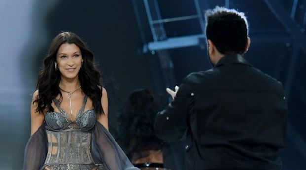 Every ex's dream Bella Hadid bumping into her ex The Weeknd on the Victoria's Secret runway in Paris on Wednesday