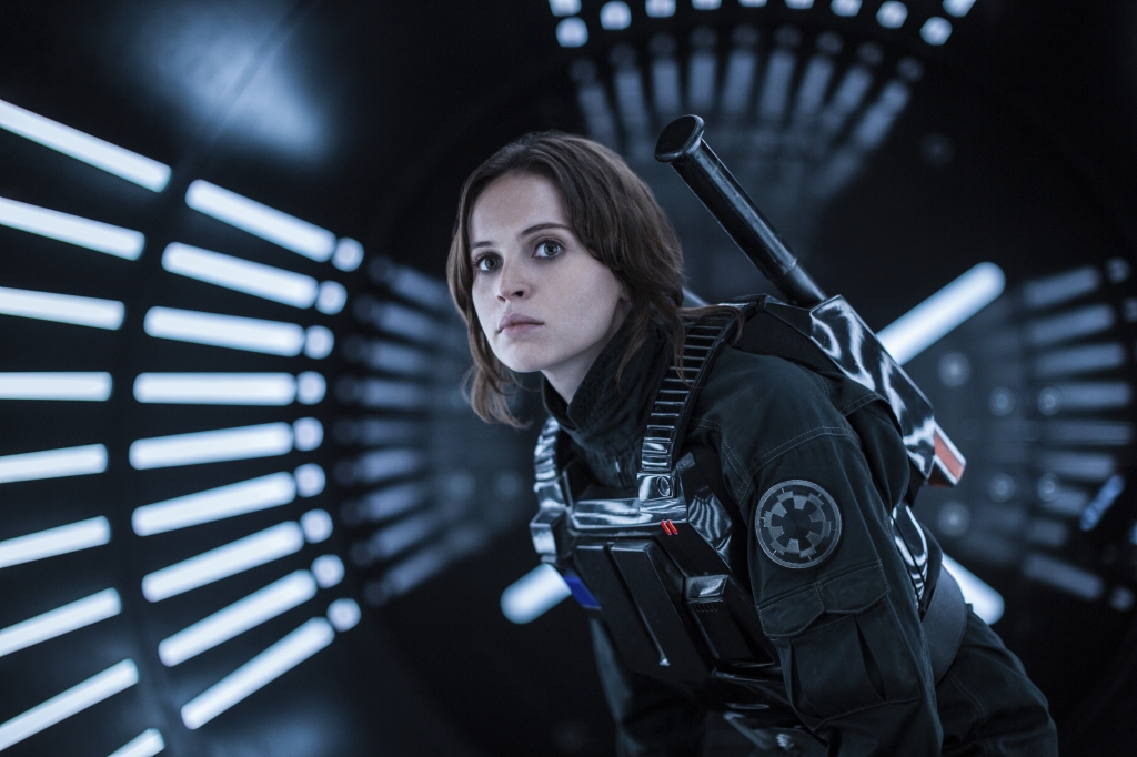 Felicity Jones as Jyn Erso in a scene from'Rogue One A Star Wars Story