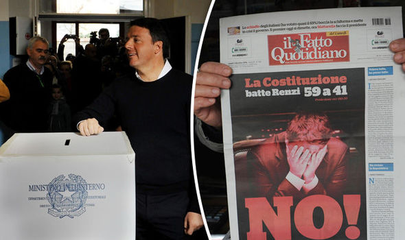 Matteo Renzi voting