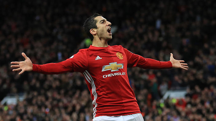 Henrik Mkhitaryan's acrobatic finish was the highlight of a quality attacking performance from Manchester United