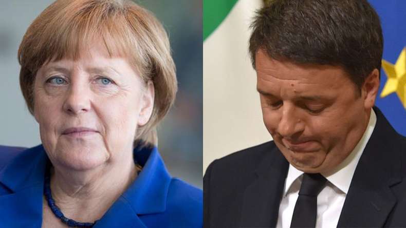 Essen Angela Merkel Matteo Renzi Germany Italy referendum Brexit Europe Pierre Moscovici world news