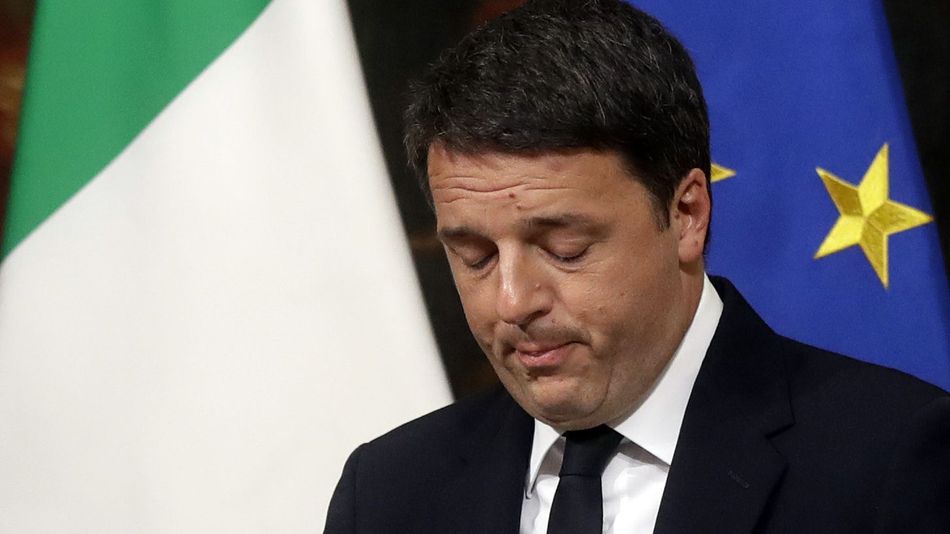 Italian Premier Matteo Renzi speaks during a press conference at the premier's office Chigi Palace in Rome