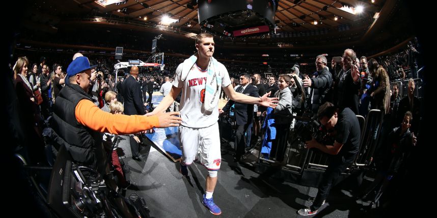 Kristaps Porzingis has quickly become a fan favorite at MSG