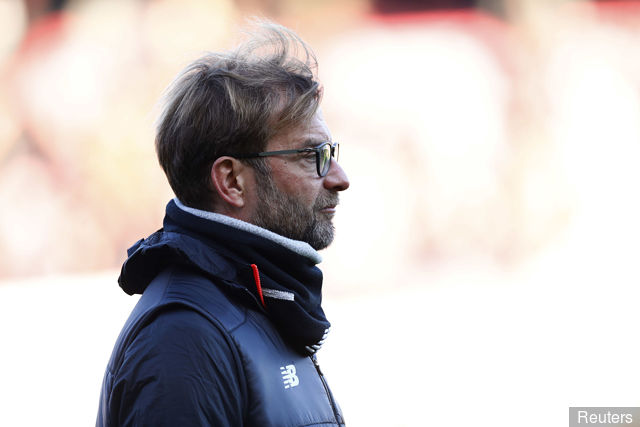 Liverpool manager Juergen Klopp before the match