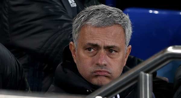 Manchester United manager Jose Mourinho during the Premier League match at Goodison Park