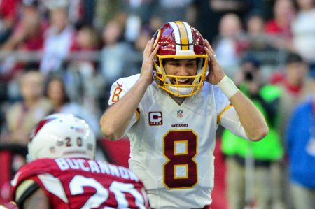 Dec 4 2016 Glendale AZ USA Washington Redskins quarterback Kirk Cousins signals to teammates during the first half against the Arizona Cardinals at University of Phoenix Stadium. Mandatory Credit Matt Kartozian-USA TODAY Sports