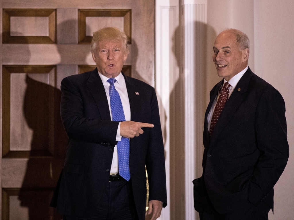 U.S. Marine Corps General John Kelly has been taped by President-elect Donald Trump to lead the Department of Homeland Security. The two are shown here before their meeting at Trump International Golf Club last month in Bedminster Township New Jerse