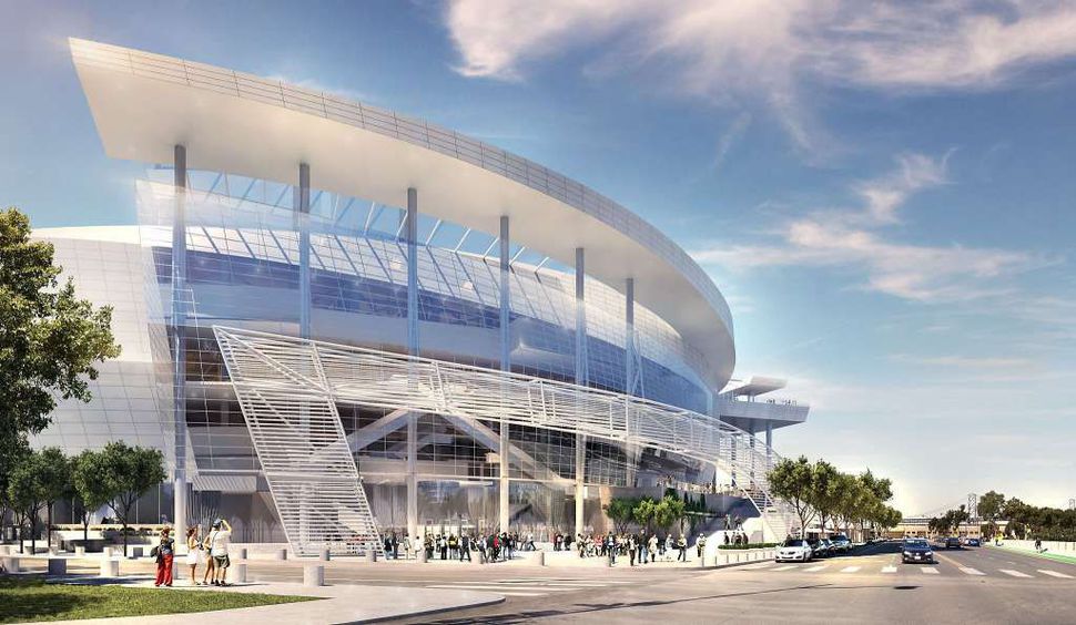 Rendering of the Golden State Warriors yet-to-built arena Chase Center