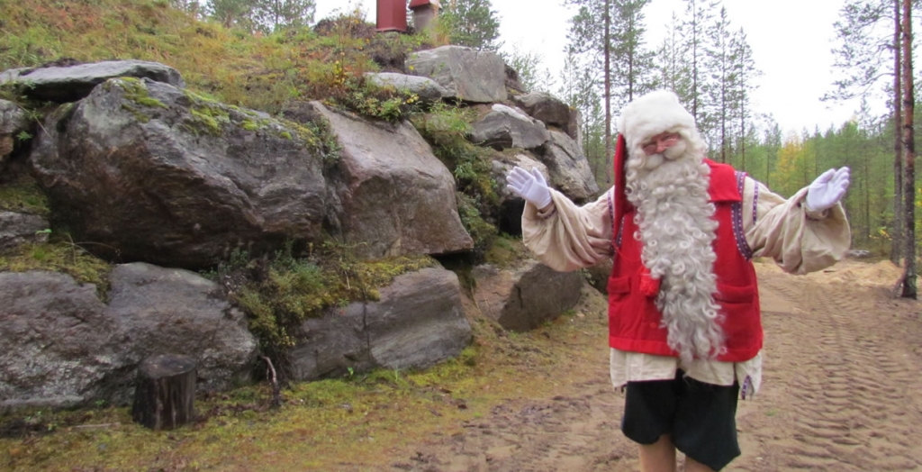 Santa Claus welcomes us with open arms to his home in Finland