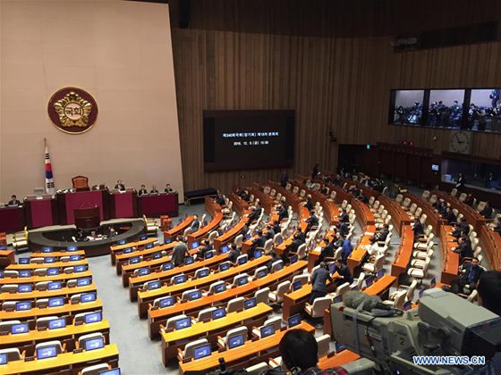 South Korean parliament kicks off vote on presidential impeachment in Seoul Dec. 9 2016