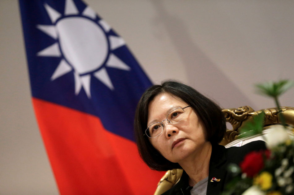 Taiwan's President Tsai Ing-wen speaks during an interview in Luque Paraguay