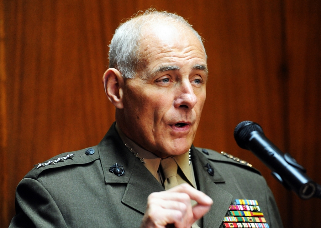 US Southern Command commander General John F. Kelly speaks during a press conference