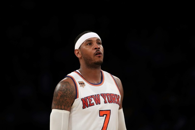 With 2.3 seconds remaining Carmelo Anthony's jump shot lifted the Knicks to victory in Minneapolis