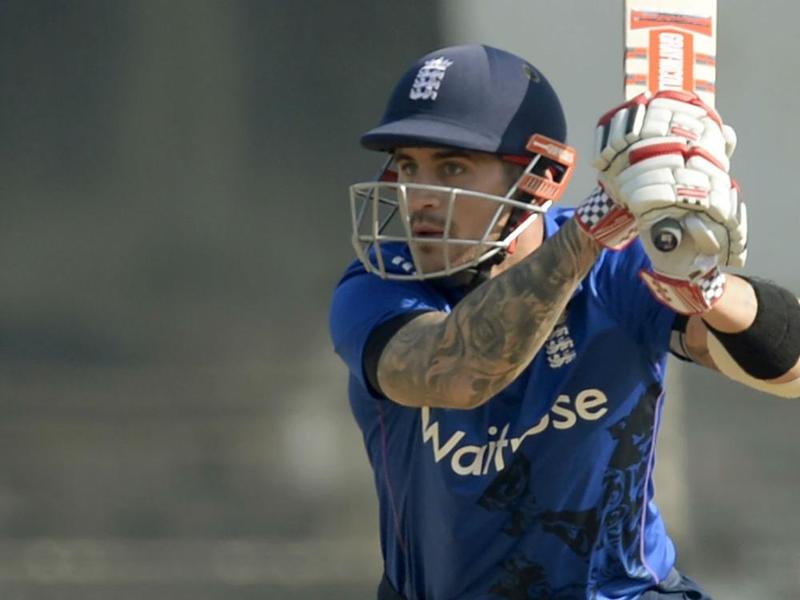 Alex Hales jarred his hand on the ground while attempting a catch in the outfield in Cuttack