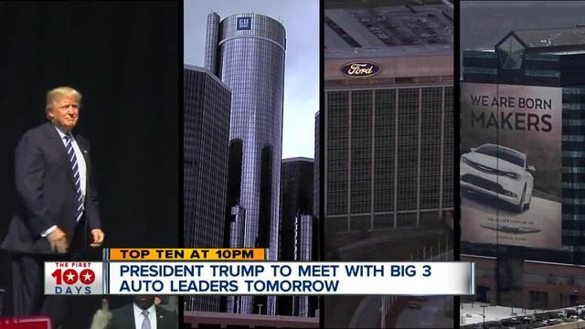 Leaders from Ford GM and FCA to meet with President Donald Trump