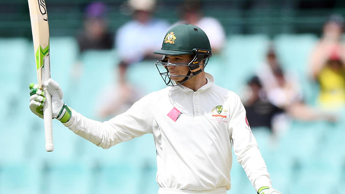 Peter Handscomb is placed to become Australia's third centurion in their SCG Test against Pakistan