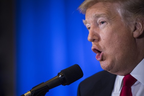 President-elect Donald Trump speaks during a news conference at Trump Tower