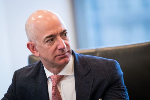 Bezos at a meeting of tech executives and then President-elect Donald Trump at Trump Tower in Manhattan last month.                  Drew Angerer  Getty Images