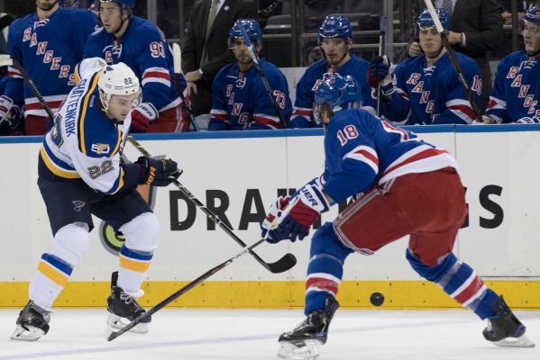 St. Louis Blues defenseman Kevin Shattenkirk and