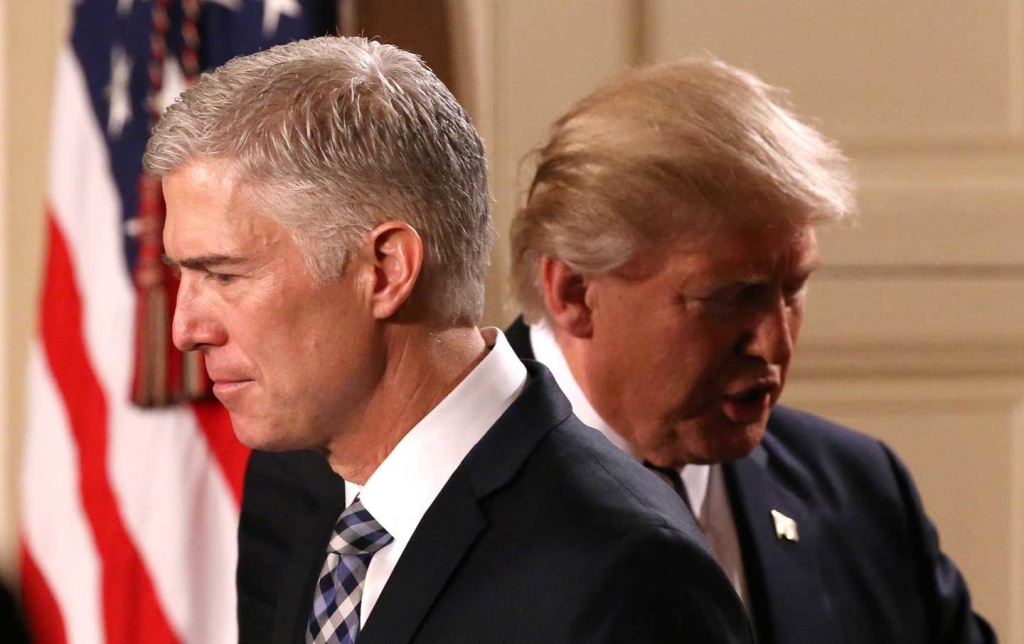 Neil Gorsuch with Donald Trump