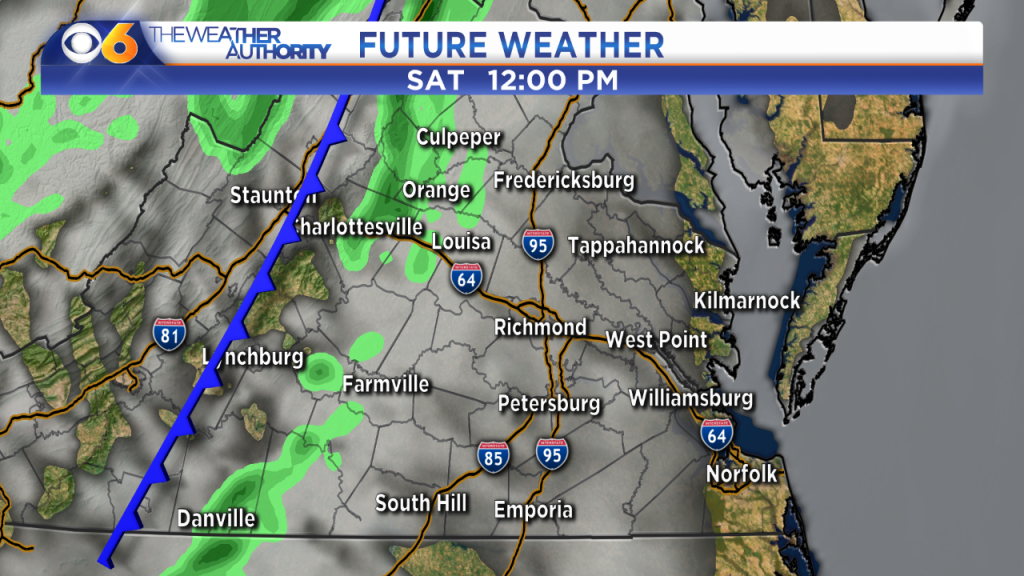 Light rain showers expected Sunday night