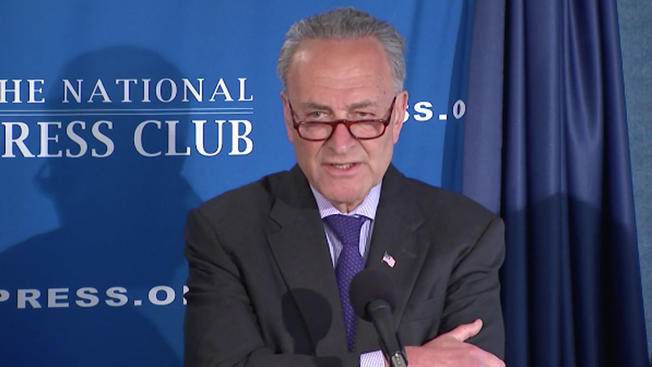 Sen. Schumer speaks at the National Press Club