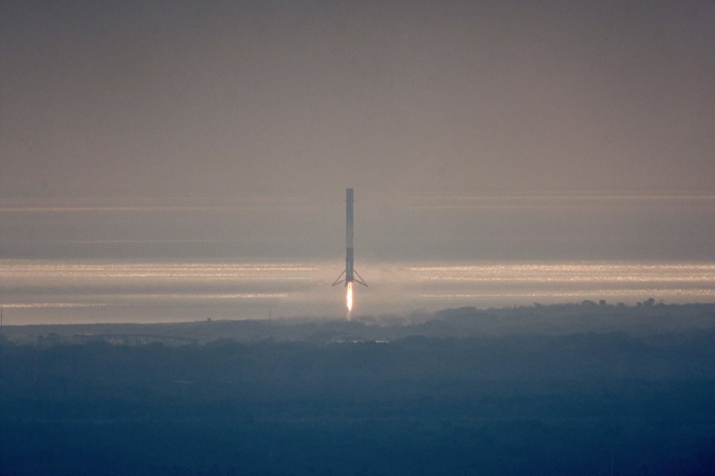 Falcon 9 in flight on February 19