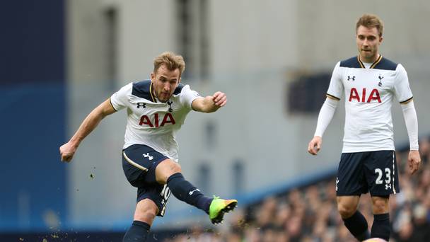 Tottenham's Harry Kane scored a hat-trick in the 4-0 win over Stoke