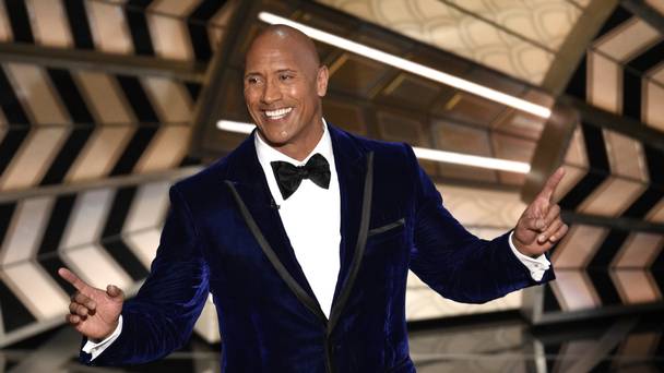 Actor Dwayne Johnson at the Oscars