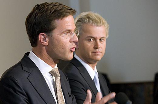 Dutch PM Mark Rutte and Geert Wilders. Dutch Government Information Service