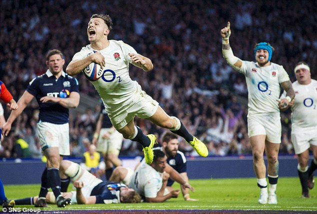 England thrashed Scotland 61-21 to set themselves up for a shot at consecutive Grand Slams