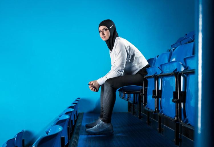 Figure skater Zahra Lari model wears Nike's new hijab for Muslim female athletes