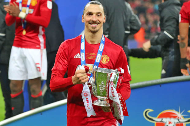 Zlatan Ibrahimovic wins the EFL Cup with Manchester United versus Southampton at Wembley