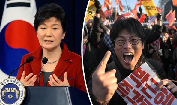 President Park and protesters