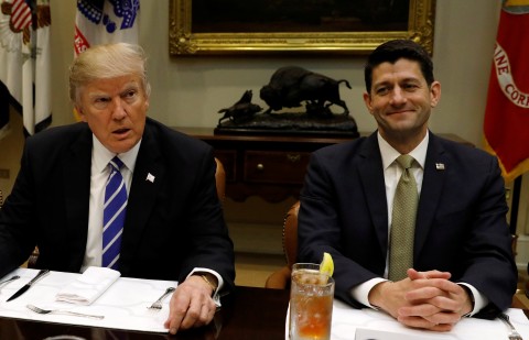 President Trump and House Speaker Paul D. Ryan at the White House in Washington on March 1